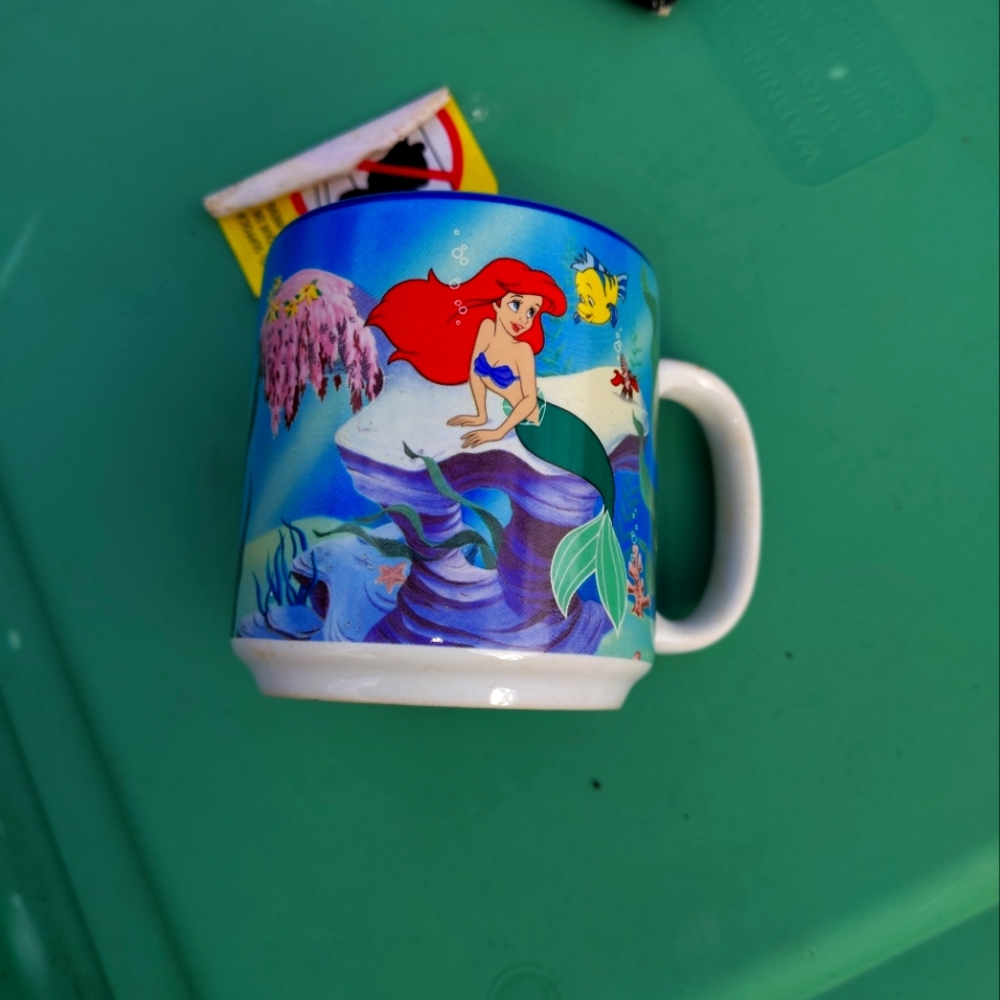Rare vintage 90s the little mermaid coffee mugs